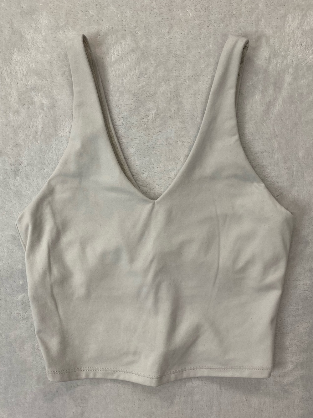all in motion White V‑Neck Crop Tank Top - XS